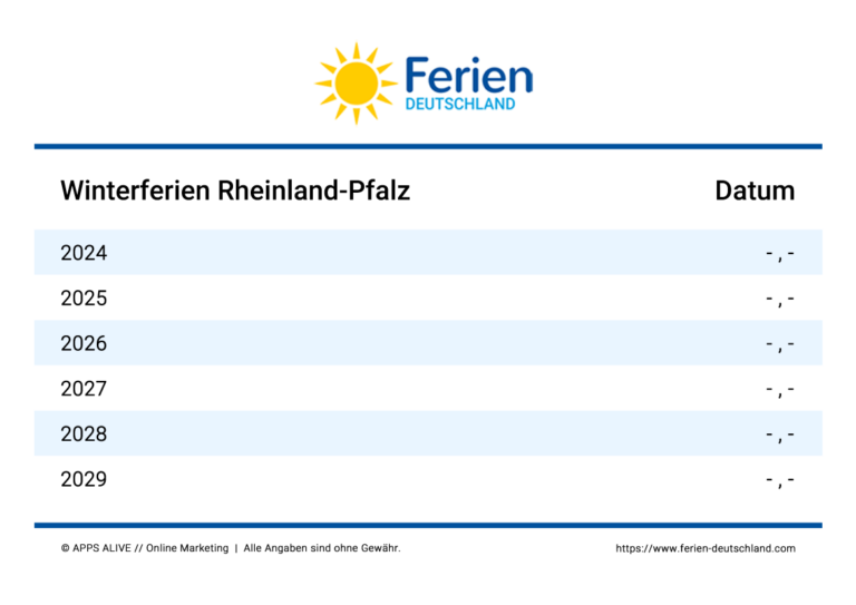  Ferien RLP Rheinland-Pfalz 2024, 2025, 2026, 2027, 2028, 2029: Termine Bildidee 